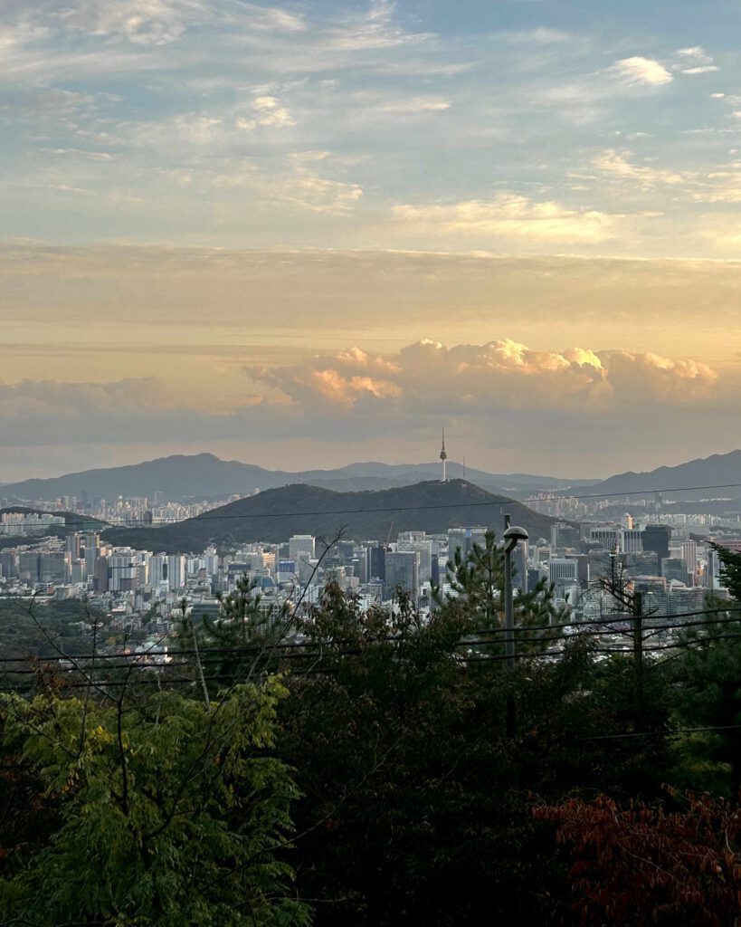 View over Seoul from Bugak Palgakjeong viewpoint