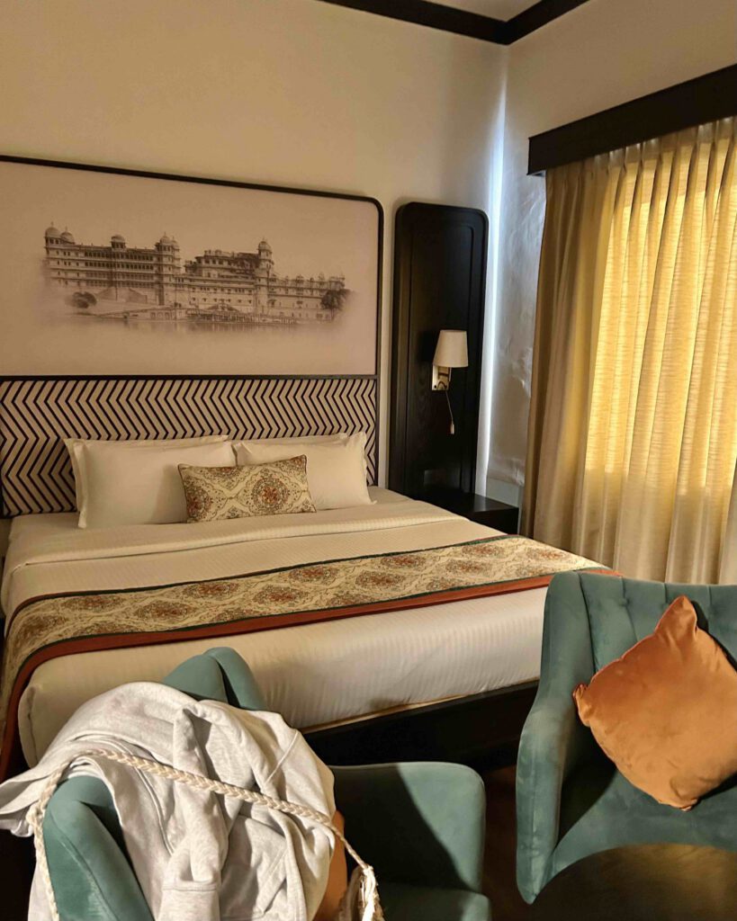 Hotel room on the Contiki Eternal India tour