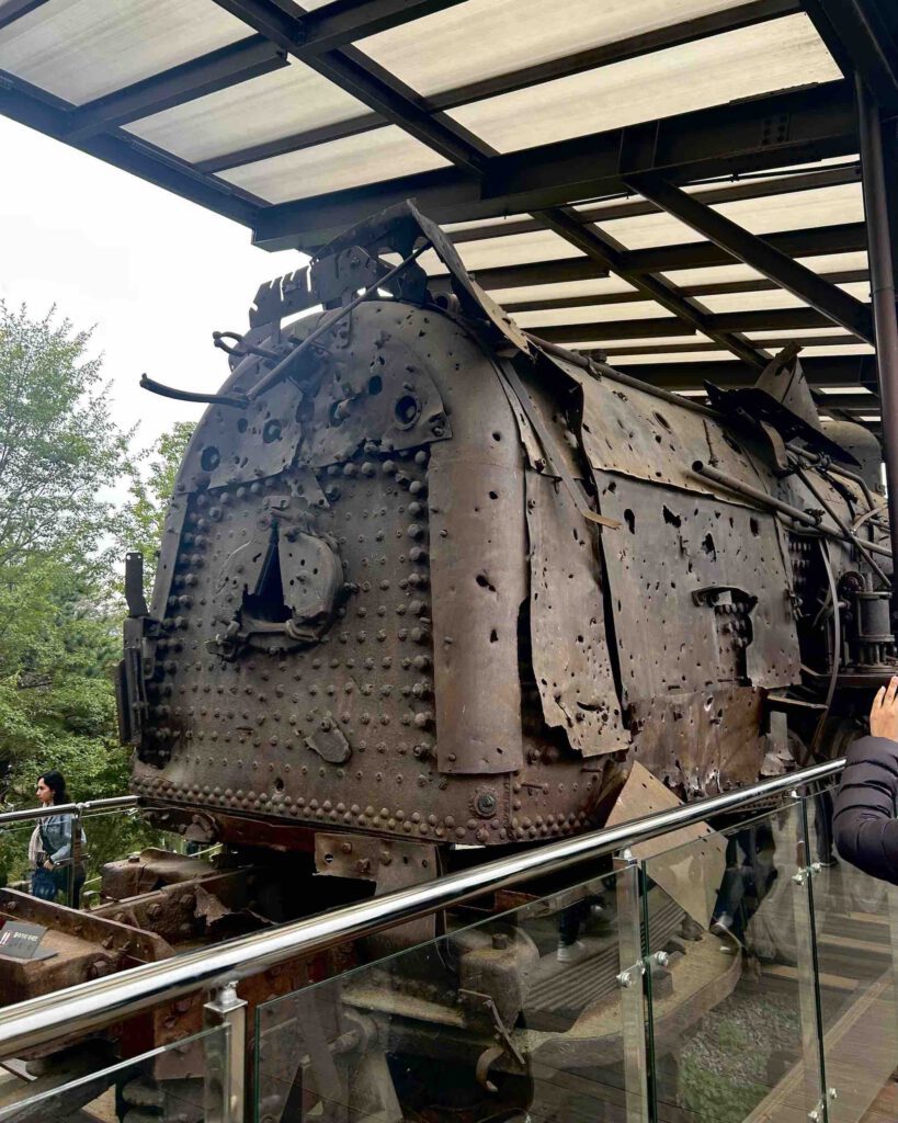 Historic train at Imjingak Peace Park on the Seoul DMZ tour