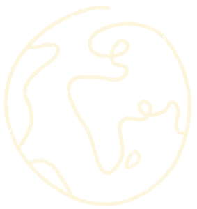 A doodle of a hand drawn world globe line art illustration