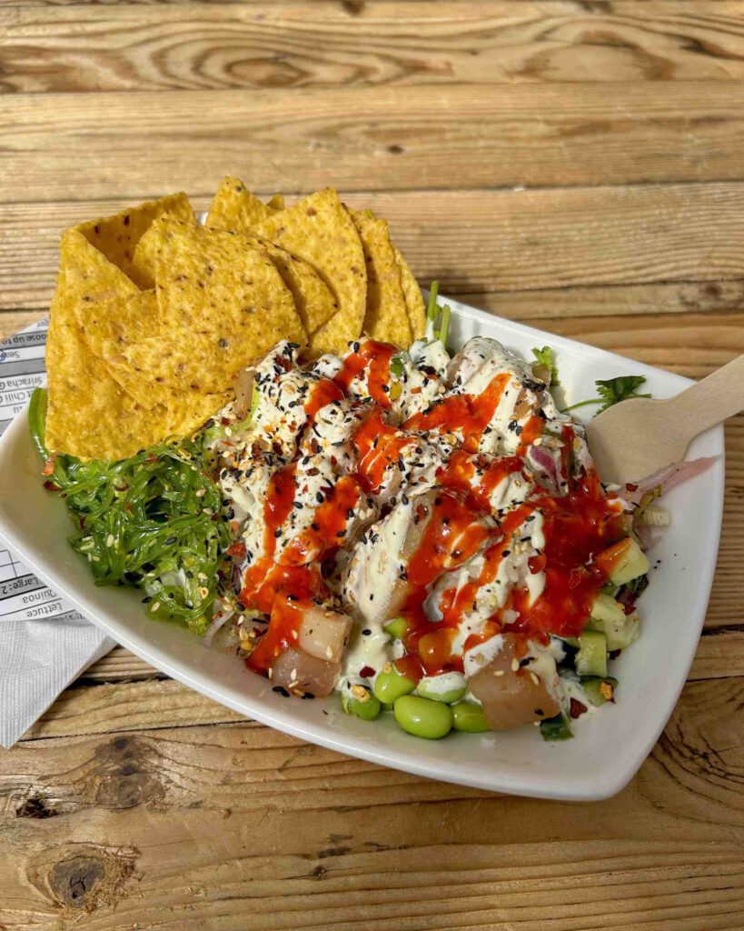 Ukee Poke Tofino fresh caught tuna bowl BC