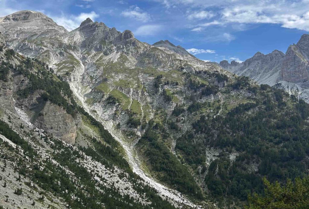Mountain views along the Valbona to Theth hiking trail