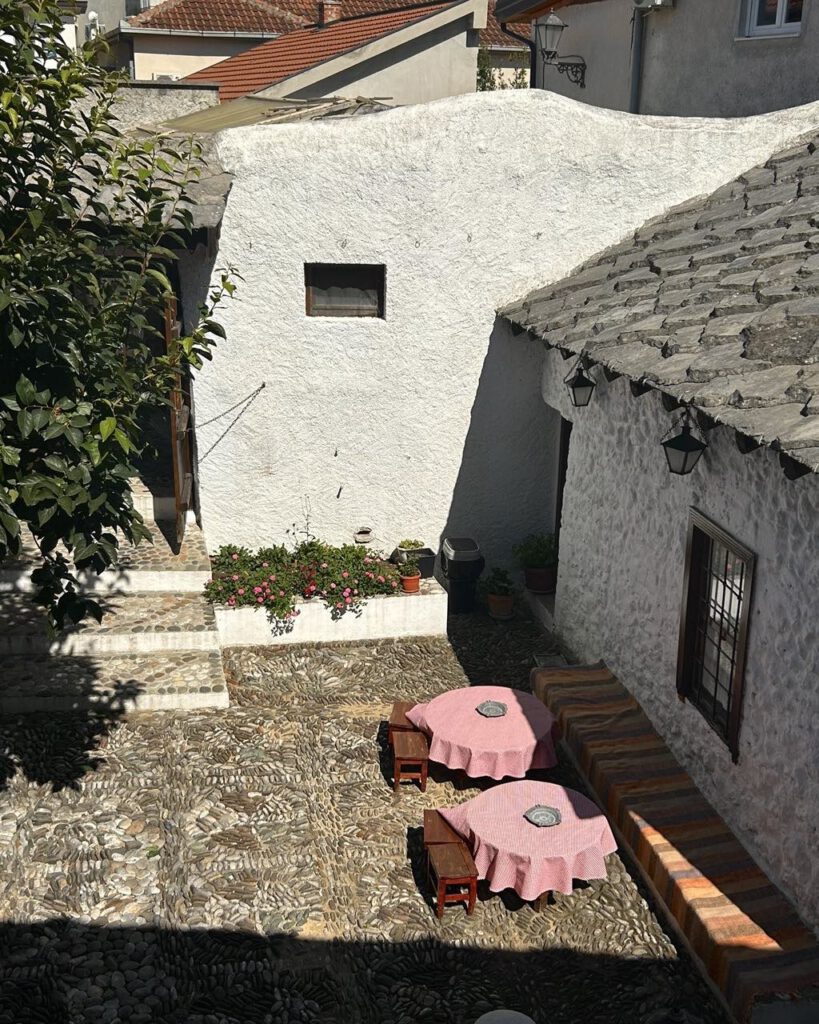 Courtyard of the historic Biščević House in Mostar