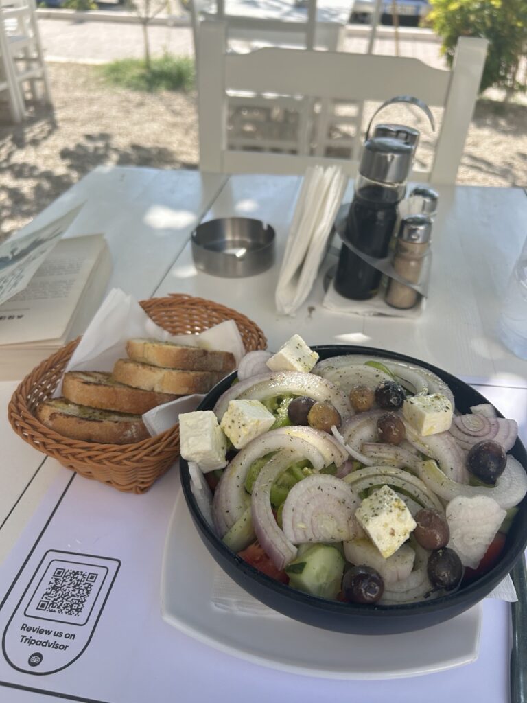 Local meal on the Albanian coast in Himarë