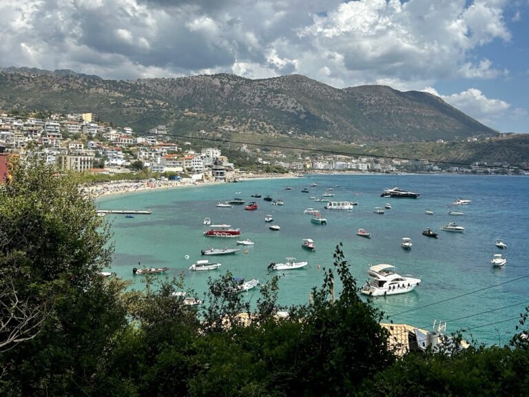 Viewpoint overlooking the bay in Himarë, Albania