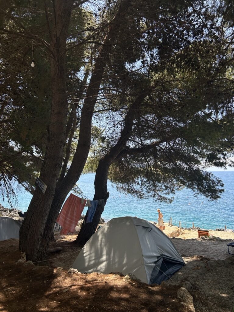 Tent at The Sea Cave Camping in Himarë, Albania